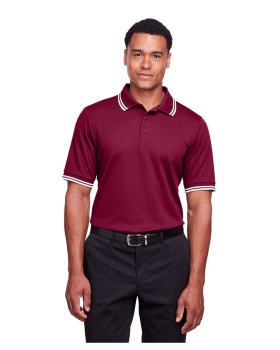 'Devon & Jones DG20C Men's Crownlux Performance Plaited Tipped Polo'