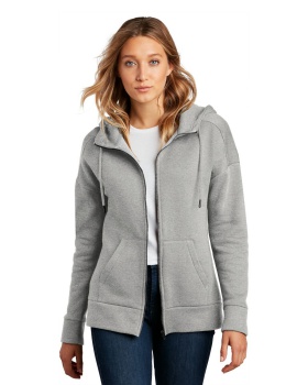 'District DT1104 Women's Perfect Weight Fleece Drop Shoulder Full Zip Hoodie'