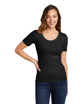 'District DT6020 Women's V.I.T. Rib Scoop Neck Tee'