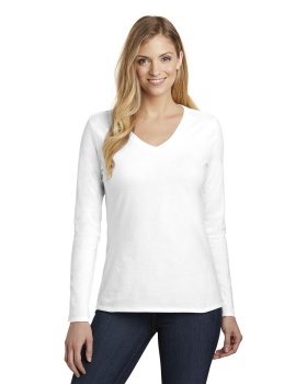 District DT6201 Women's Very Important Tee Long Sleeve VNeck