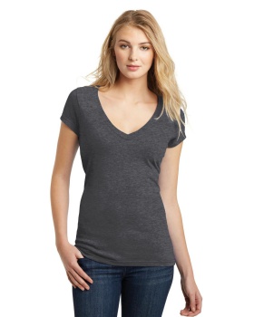 District DT6502 Juniors Very Important Tee  Deep V Neck.