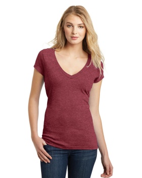 'District DT6502 Juniors Very Important Tee  Deep V Neck.'