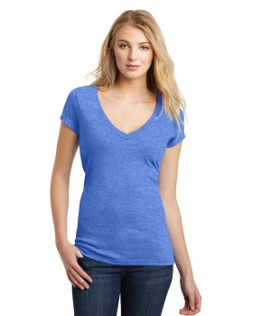 'District DT6502 Juniors Very Important Tee  Deep V Neck.'