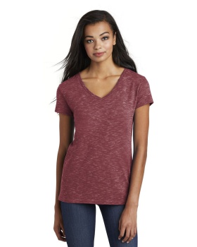 District DT664 Women's Medal VNeck Tee