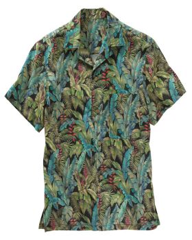 'Edwards 1032 Tropical Leaf Camp Tall Shirt'
