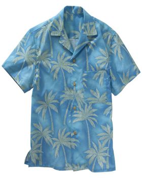 'Edwards 1034 Tropical Palm Tree Camp Tall Shirt'