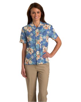 'Edwards 1035 Hibiscus Multi-Color Camp Shirt'