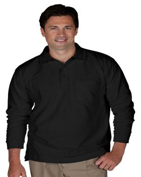 Edwards 1525 Men’s Blended Pique Long Sleeve With Pocket Polo Shirt