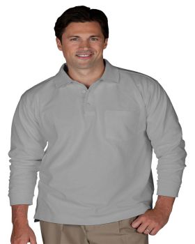 'Edwards 1525 Men’s Blended Pique Long Sleeve With Pocket Polo Shirt'