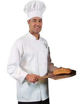 'Edwards 3302 10 Knot Button Long Sleeve Chef Coat'
