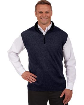 'Edwards 4074 Men’s Quarter Zip Fine Gauge Sweater Vest'