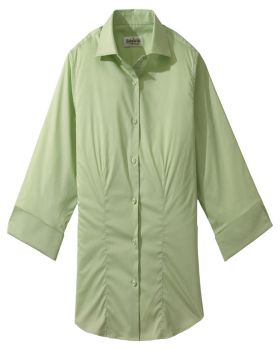 'Edwards 5033 Ladies Tailored Full-Placket Stretch Blouse-3/4 Sleeve'