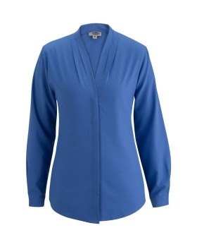 'Edwards 5274 Ladies' V-Neck Ls Blouse'