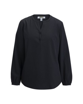 'Edwards 5275 Ladies' Open V Neck Long Sleeve Blouse'