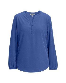 'Edwards 5275 Ladies' Open V Neck Long Sleeve Blouse'