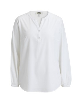 Edwards 5275 Ladies' Open V Neck Long Sleeve Blouse