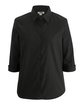 'Edwards 5355 Ladies' Essential Broadcloth Shirt 3/4 Sleeve'