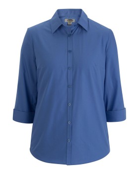 'Edwards 5355 Ladies' Essential Broadcloth Shirt 3/4 Sleeve'