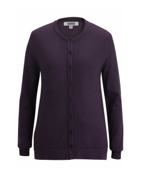 'Edwards 7143 Ladies' Crew Neck Button Front Cardigan'