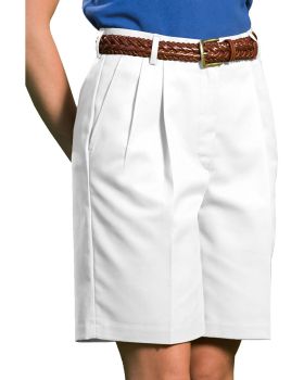'Edwards 8419 Ladies Business Casual Pleated Chino Short'