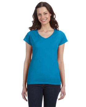 'Gildan G64VL Ladies' SoftStyle Fitted V-Neck T-Shirt'