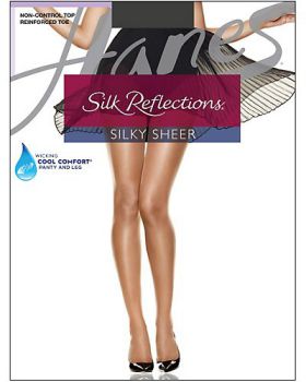 Hanes 00716 Women's Silk Reflections Reinforced Toe Pantyhose