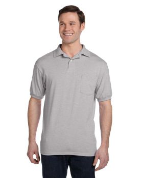 Hanes 054P Adult EcoSmart Jersey Pocket Polo Shirt