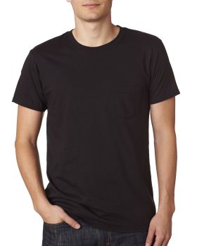 Hanes 498P Adult Ringspun Cotton nano-T T-Shirt with Pocket