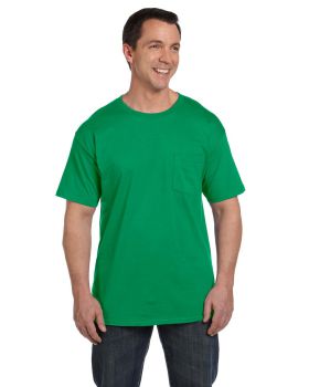 'Hanes 5190P Men's Ringspun Cotton Beefy T-Shirt with Pocket'