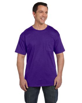 Hanes 5190P Men's Ringspun Cotton Beefy T-Shirt with Pocket