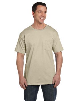 'Hanes 5190P Men's Ringspun Cotton Beefy T-Shirt with Pocket'