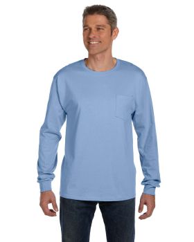 Hanes 5596 Men's Tagless Long Sleeve Pocket T-Shirt