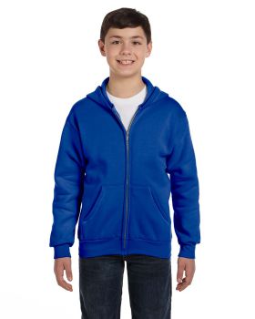 Hanes P480 Comfortblend EcoSmart Full Zip Kids 7.8 oz Hoodie Sweatshirt