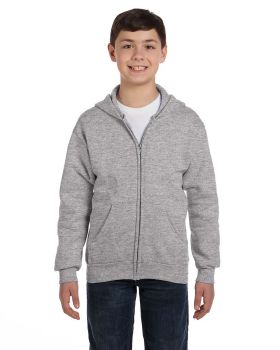 'Hanes P480 Comfortblend EcoSmart Full Zip Kids 7.8 oz Hoodie Sweatshirt'