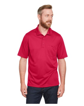 'Harriton M348P Men's Advantage Snag Protection Plus IL Pocket Polo'