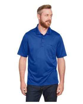 'Harriton M348P Men's Advantage Snag Protection Plus IL Pocket Polo'