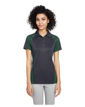 'Harriton M385W Ladies' Advantage Snag Protection Plus IL Colorblock Polo'