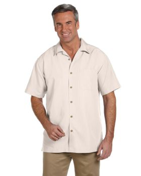 Harriton M560 Men's Barbados Textured Camp Shirt