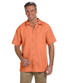 'Harriton M560 Men's Barbados Textured Camp Shirt'
