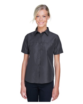 'Harriton M580W Ladies' Key West Short Sleeve Performance Staff Shirt'