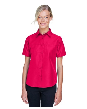 'Harriton M580W Ladies Key West Short Sleeve Performance Staff Shirt'