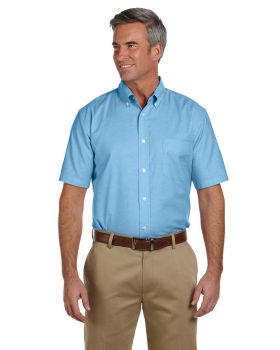 'Harriton M600S Men's Short-Sleeve Oxford with Stain-Release'