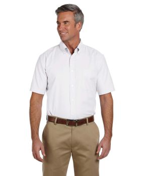 Harriton M600S Men's Short-Sleeve Oxford with Stain-Release