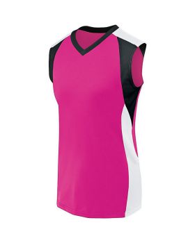 'High 5 342153-C Girls Sleeveless Piranha Jersey'