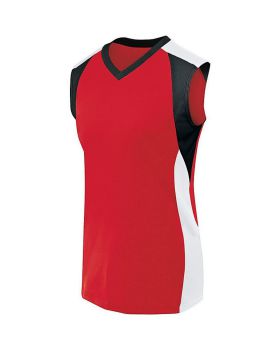 'High 5 342153-C Girls Sleeveless Piranha Jersey'