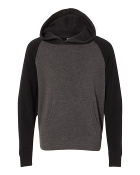 'Independent Trading Co. PRM15YSB Youth Special Blend Raglan Hooded Pullover'
