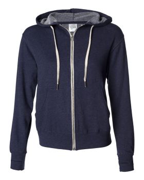 'Independent Trading Co PRM90HTZ Unisex French Terry Heathered Hooded Full Zip Sweatshirt'
