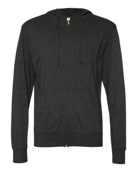 Independent Trading Co. SS150JZ Lightweight Jersey Hooded Full-Zip T-Shi ...