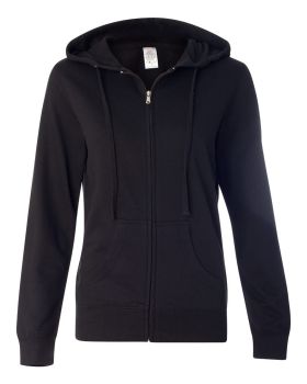 'Independent Trading Co. SS650Z Juniors Lightweight Full-Zip Hooded Sweatshirt'