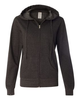 'Independent Trading Co. SS650Z Juniors Lightweight Full-Zip Hooded Sweatshirt'